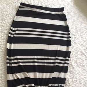 Striped maxi skirt